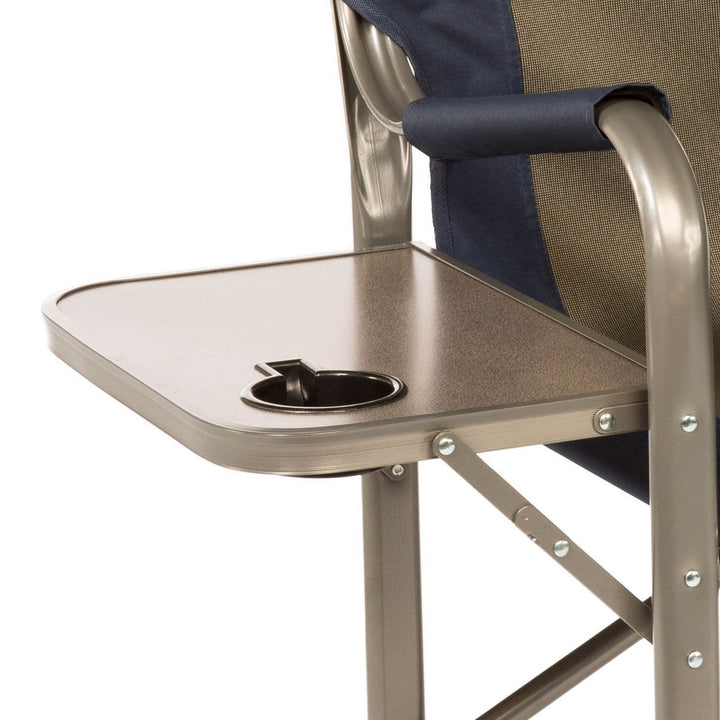 Kamp-Rite Outdoor Tailgating Camp Folding Director's Chair with Side Table(Used) - VMInnovations