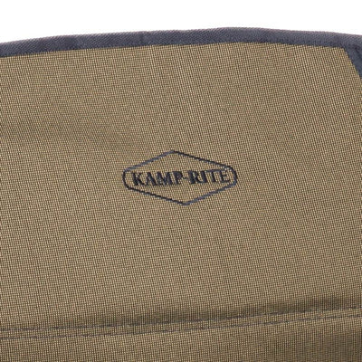 Kamp-Rite Portable Director's Camping Beach Chair w/Table & Cup Holder, Navy/Tan