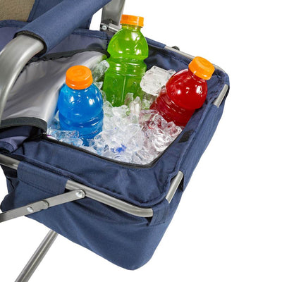 Kamp-Rite Outdoor Folding Director's Chair with Side Table & Cooler (Open Box) - VMInnovations