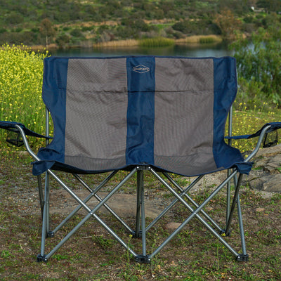 Kamp-Rite CC352 2 Person Tailgating Camping Double Folding Lawn Chair (Open Box) - VMInnovations