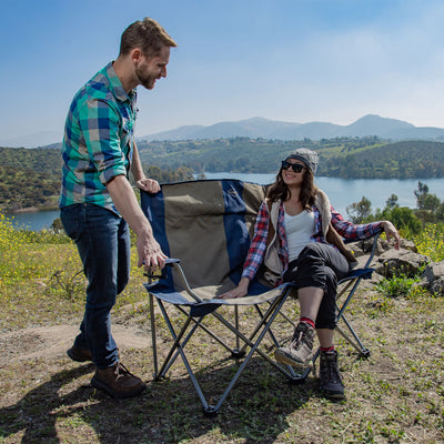 Kamp-Rite 2 Person Outdoor Tailgating Camping Double Folding Lawn Chair (Used) - VMInnovations