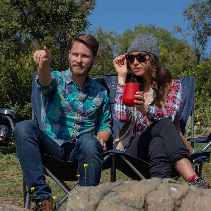 Kamp-Rite CC352 2 Person Tailgating Camping Double Folding Lawn Chair (Open Box) - VMInnovations