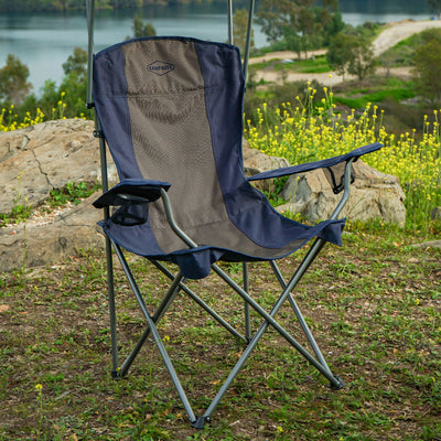 Kamp-Rite Outdoor Tailgating Sun Shade Canopy Folding Lawn Chair (Open Box)