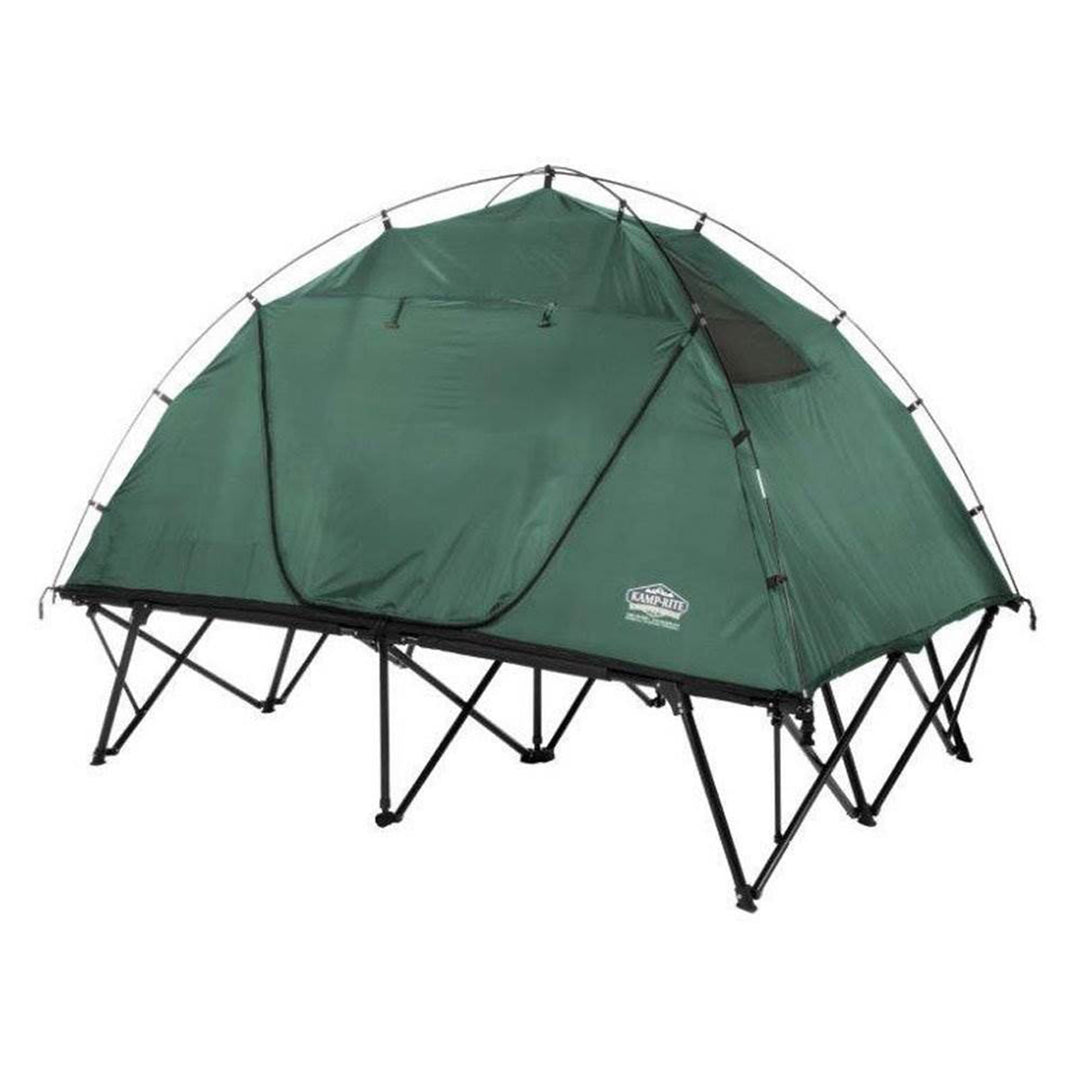 Kamp-Rite Double Compact Quick Setup 2 Person Tent Cot, Chair and Tent, Green