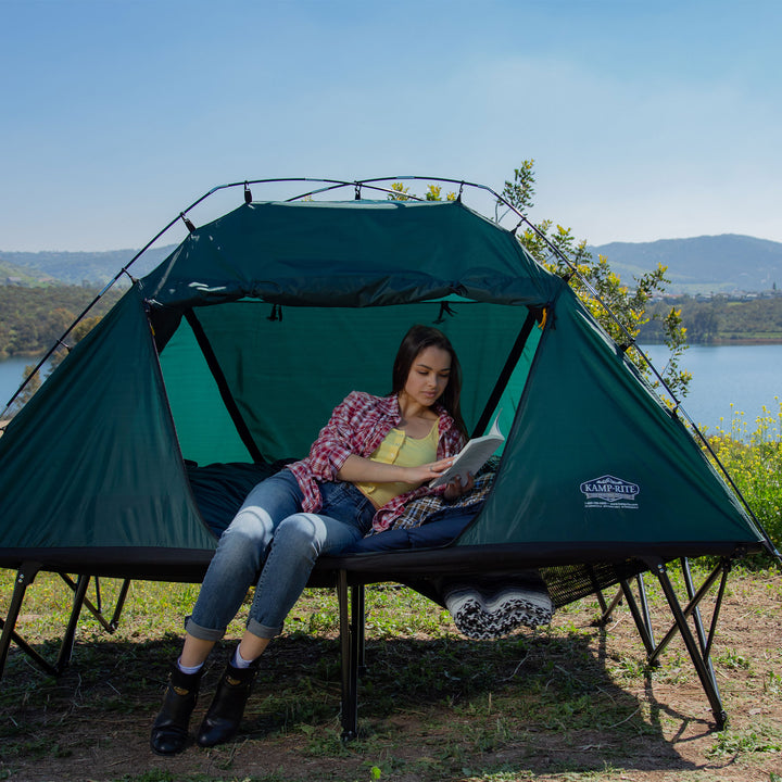 Kamp Rite 2-Person Compact Collapsible Backpacking Camping Tent Cot (Open Box) - VMInnovations