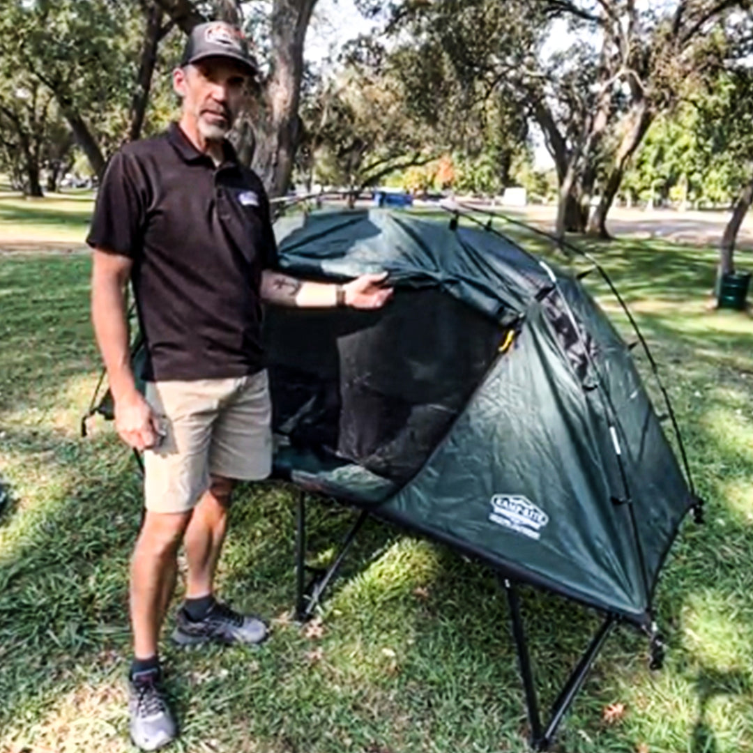 Kamp Rite CTC XL Compact Light Backpacking Camping Tent Cot, Green(Open Box)