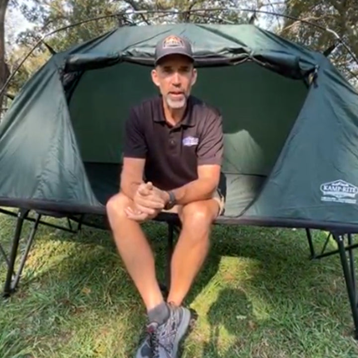 Kamp Rite CTC XL Compact Light Backpacking Camping Tent Cot, Green(Open Box)