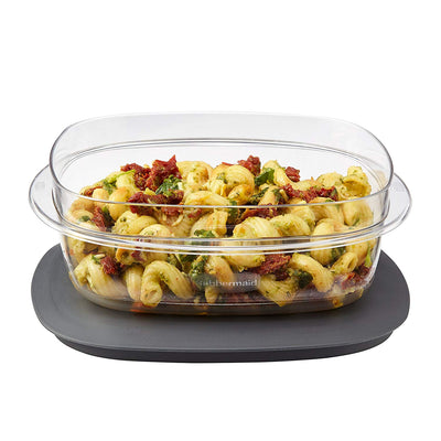 Rubbermaid 3 Cup Square Premier Plastic Storage Container w/ Lid, Clear (4 Pack)