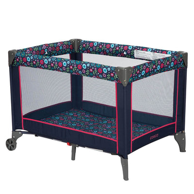 Cosco Funsport Compact Playpen Foldable Portable Infant Play Yard, Flower Garden