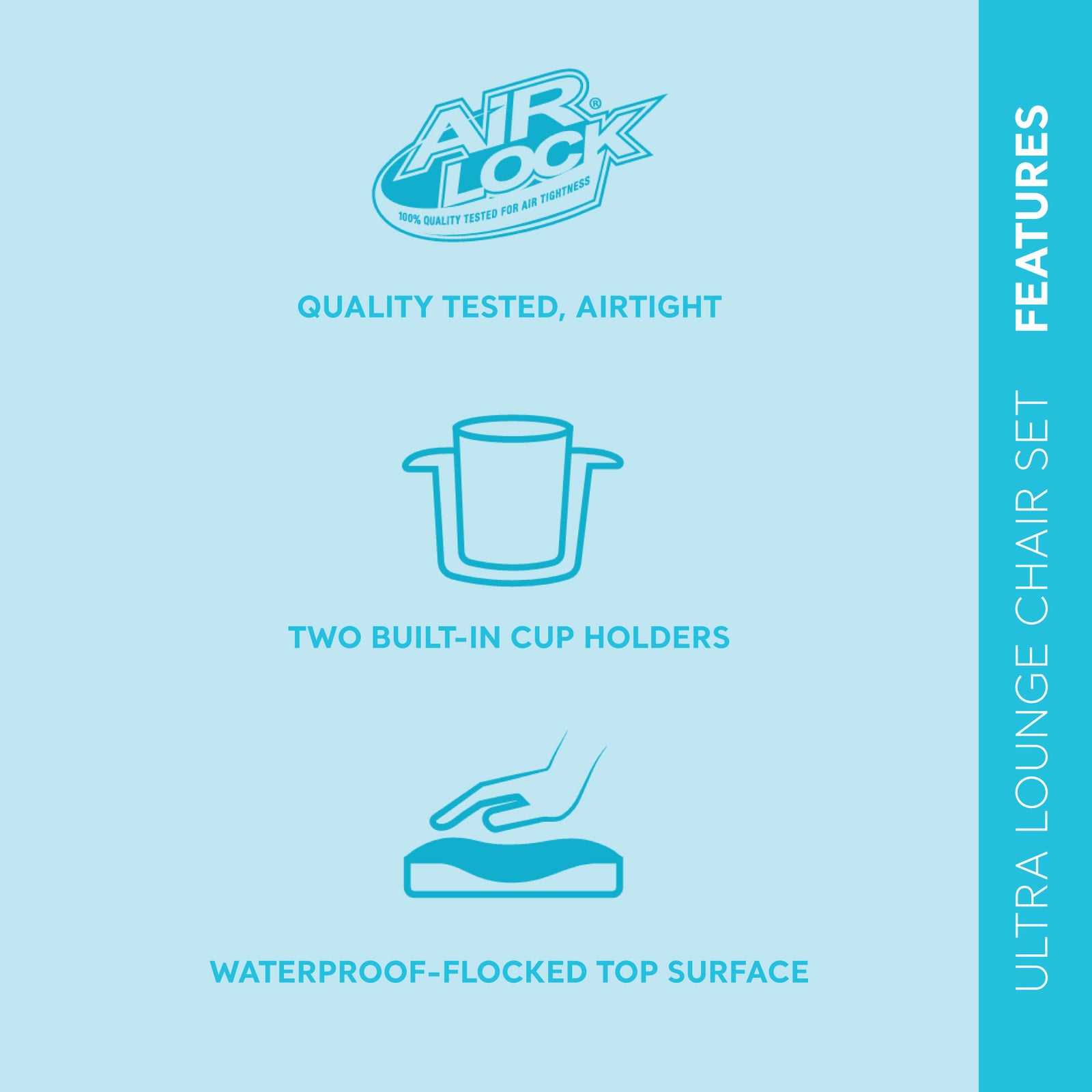 Intex Inflatable Ultra Lounge Chair With Cup Holder And Ottoman Set (Open Box) - VMInnovations