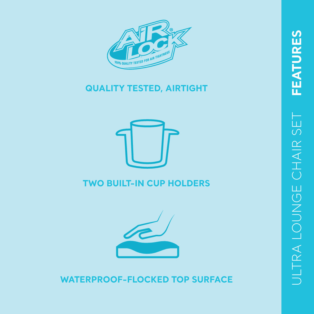 Intex Inflatable Ultra Lounge Chair With Cup Holder And Ottoman Set (Used) - VMInnovations