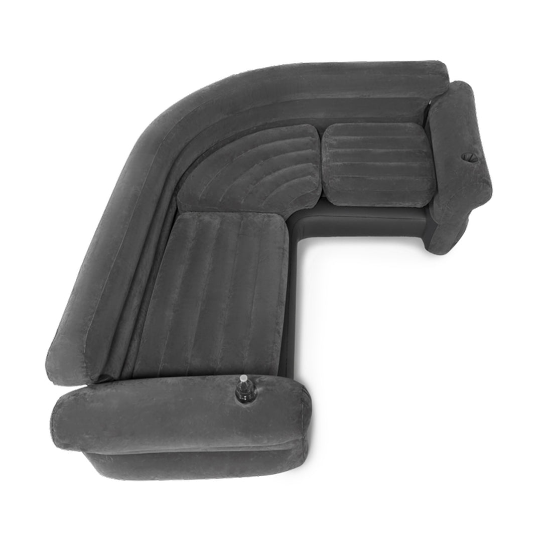 Inflatable Indoor Corner Couch Sectional with Cupholders (For Parts)