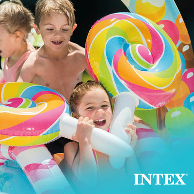 Intex 9ft x 6ft x 51in Kids Candy Zone Play Center Pool w/ Waterslide(For Parts)