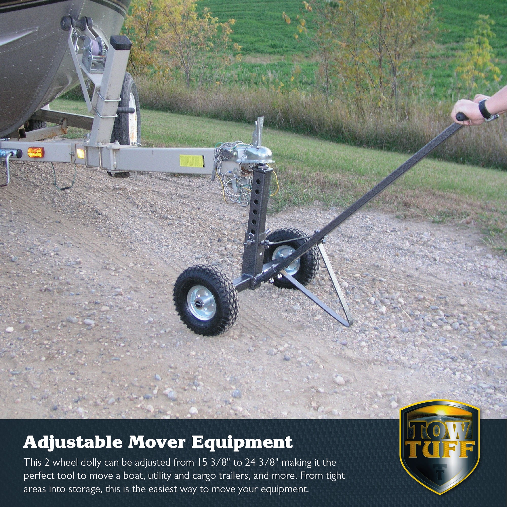 Tow Tuff TMD-600AFF Adjustable Steel 600 Pound Capacity Trailer Dolly (Open Box)