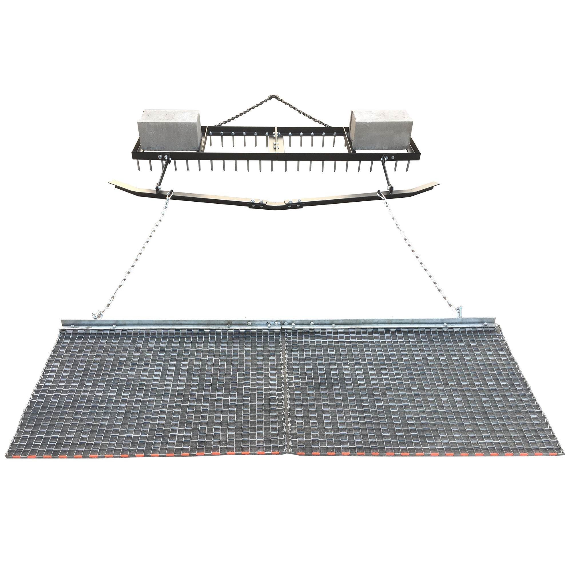 Yard Tuff 6' Spike Drag with Leveling Bar & Drag Mat for ATV/UTVs (Open Box) - VMInnovations