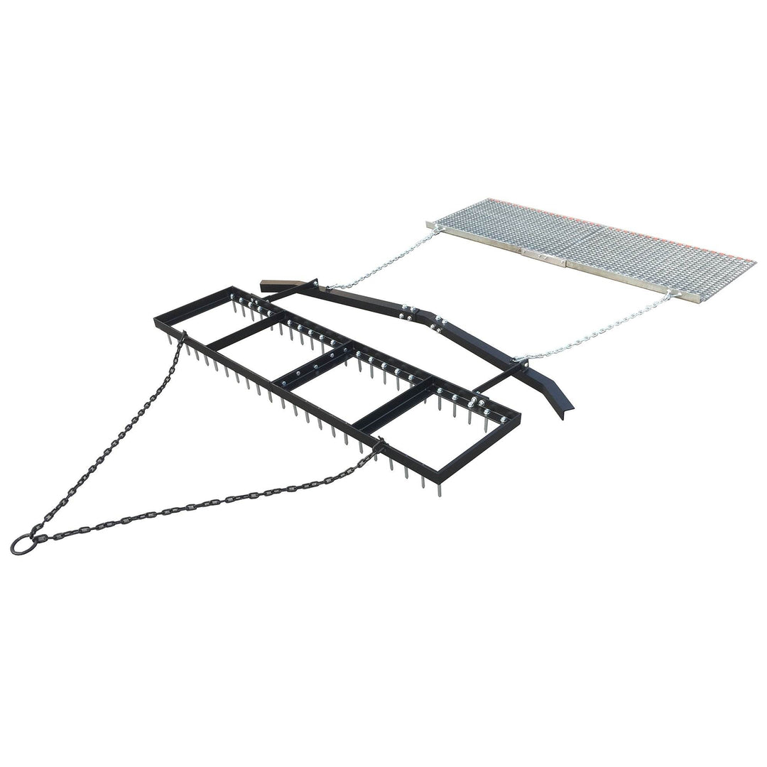 Yard Tuff 6' Spike Drag with Surface Leveling Bar and Drag Mat for ATV/UTVs