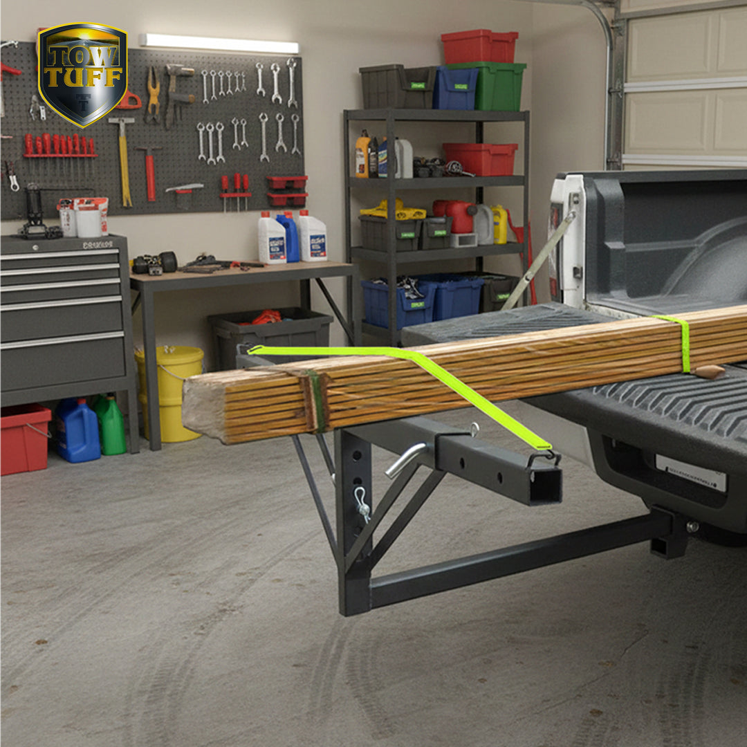 Tow Tuff Adjustable Steel Truck Bed Extender for Class III & Class IV Receivers - VMInnovations