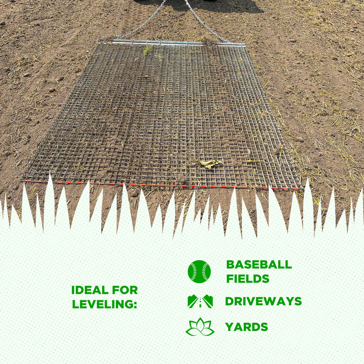 Yard Tuff 33HPDM ATV/UTV 3' x 3' Zinc & Steel Field Surface Leveling Drag Mat