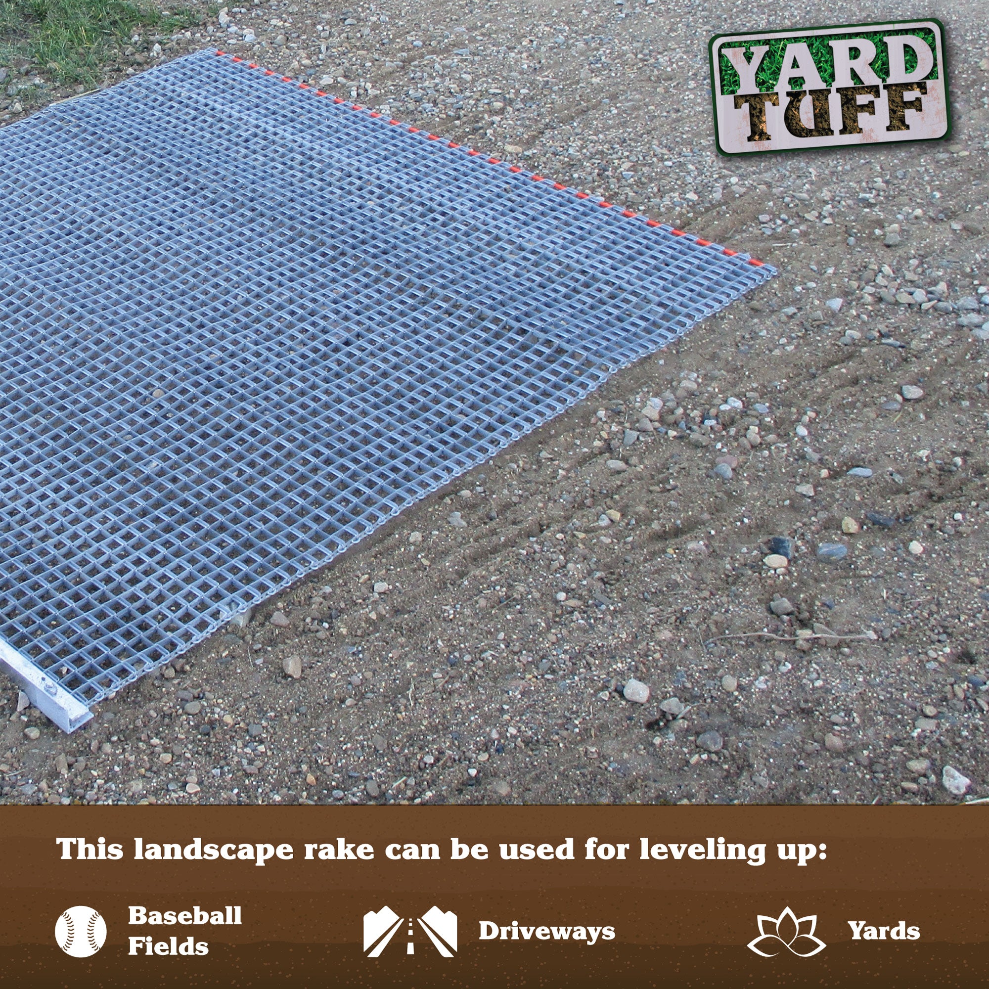 Yard Tuff ATV/UTV 3' x 3' Zinc Plated Field Surface Leveling Drag Mat (Open Box) - VMInnovations