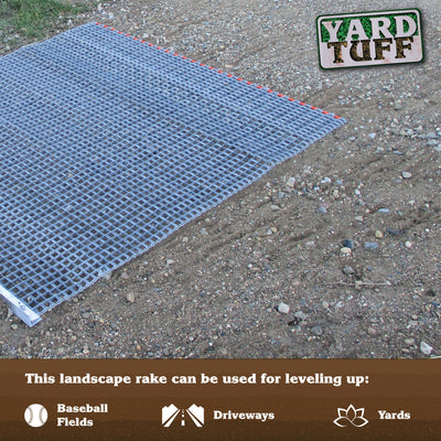 Yard Tuff ATV/UTV 3' x 3' Zinc Plated Field Surface Leveling Drag Mat (Open Box) - VMInnovations