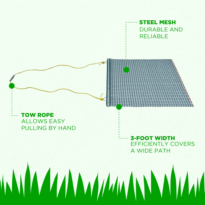 Yard Tuff ATV/UTV 3' x 3' Zinc Plated Field Surface Leveling Drag Mat (Open Box)