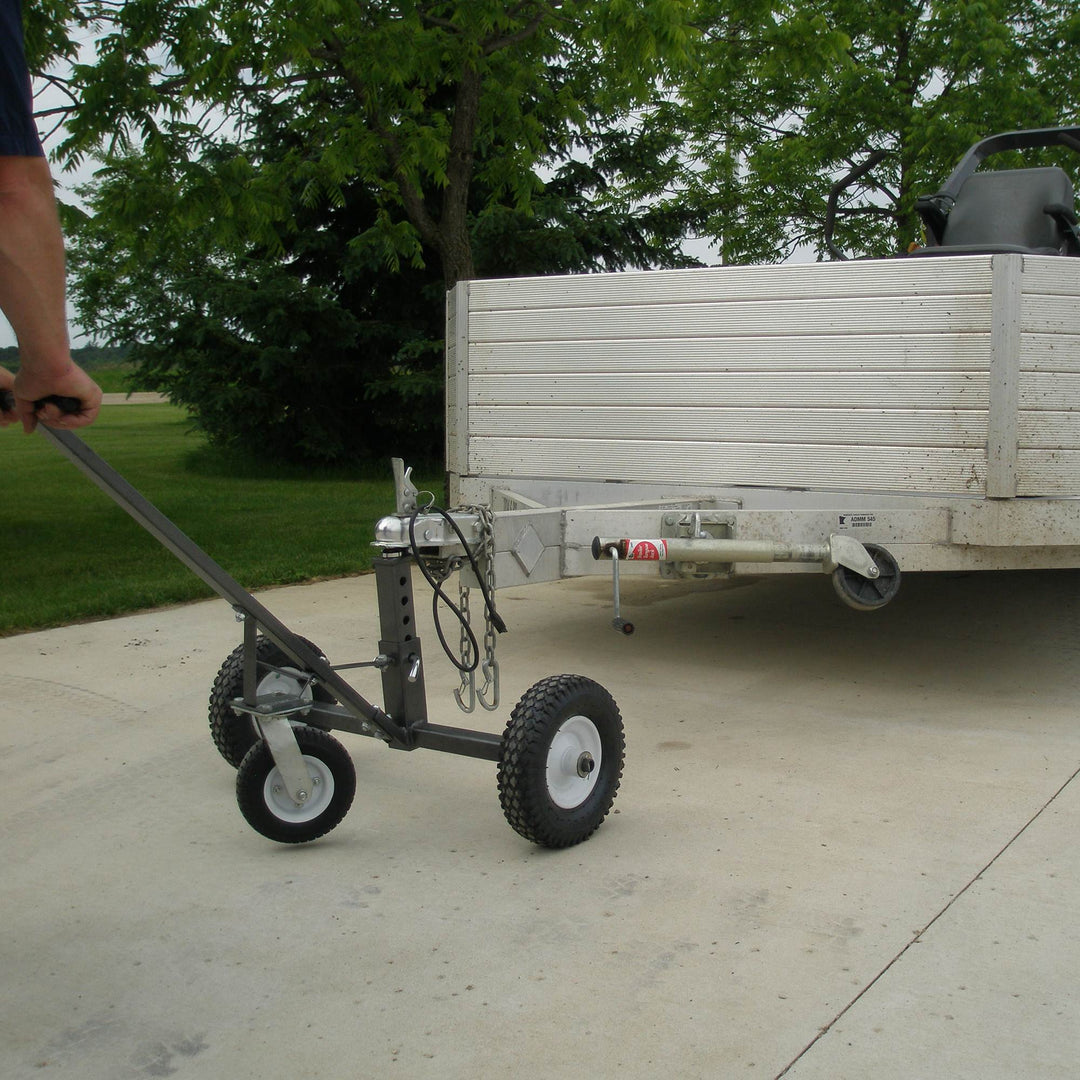 Tow Tuff Adjustable Solid Steel 800 lb Capacity Trailer Dolly w/ Caster (2 Pack)