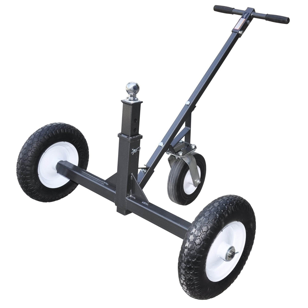 Tow Tuff TMD-1000C2 Adjustable Steel 1000 lb Heavy Duty Trailer Dolly w/ Caster - VMInnovations