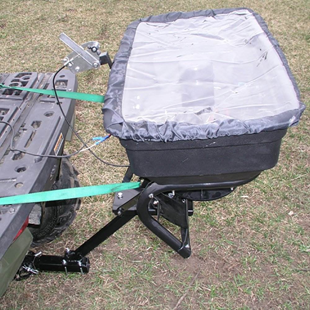 Field Tuff 12V ATV Hitch Mount Receiver 125 lb Fertilizer Spreader (Open Box)