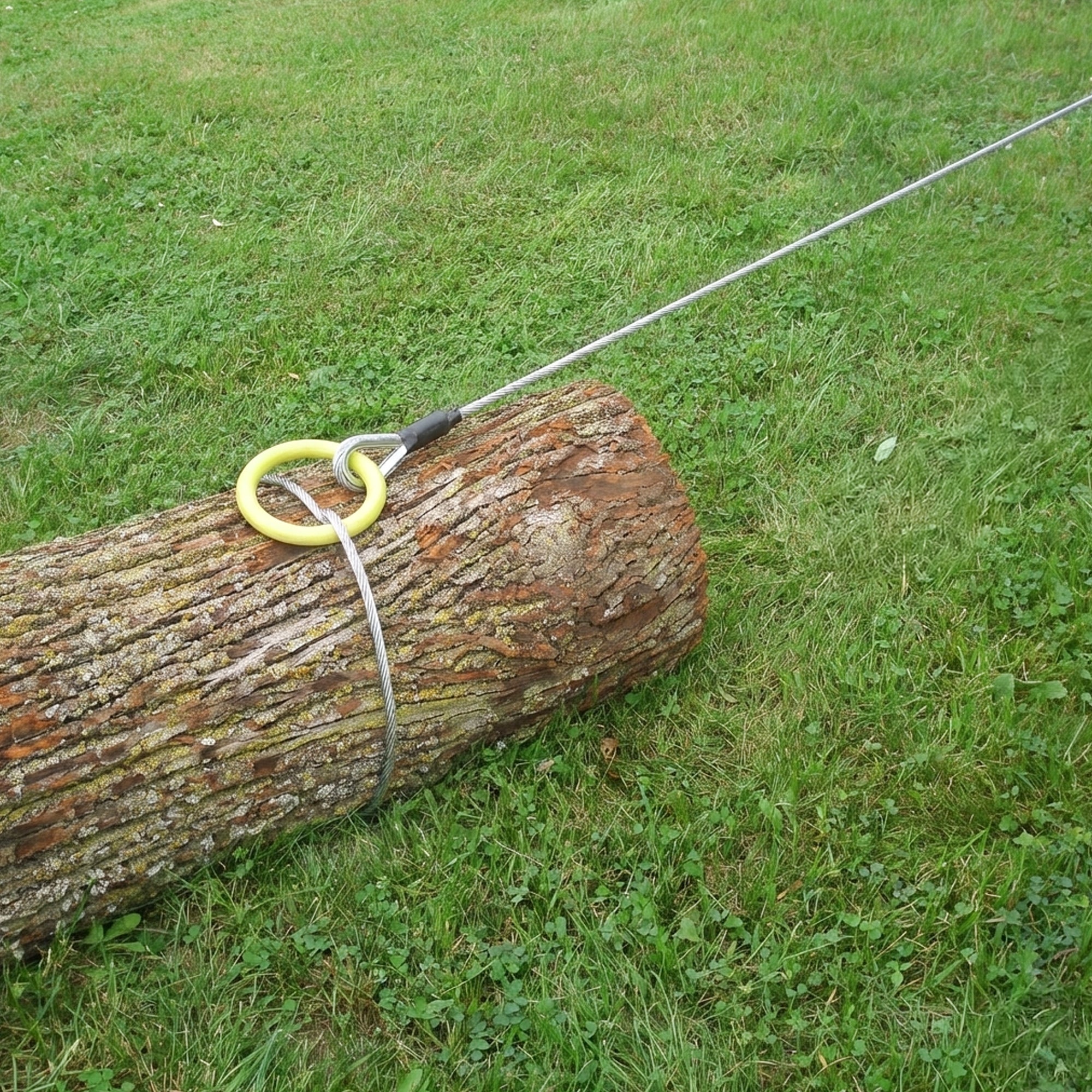 Timber Tuff ATV and UTV Heavy Duty Log Lumber Choker Cable w/ Tow Rings (2 Pack)