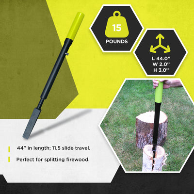 Timber Tuff TMW-11 Manual Slide Wedge Hammer Wood Log Steel Splitter Tool (Used) - VMInnovations
