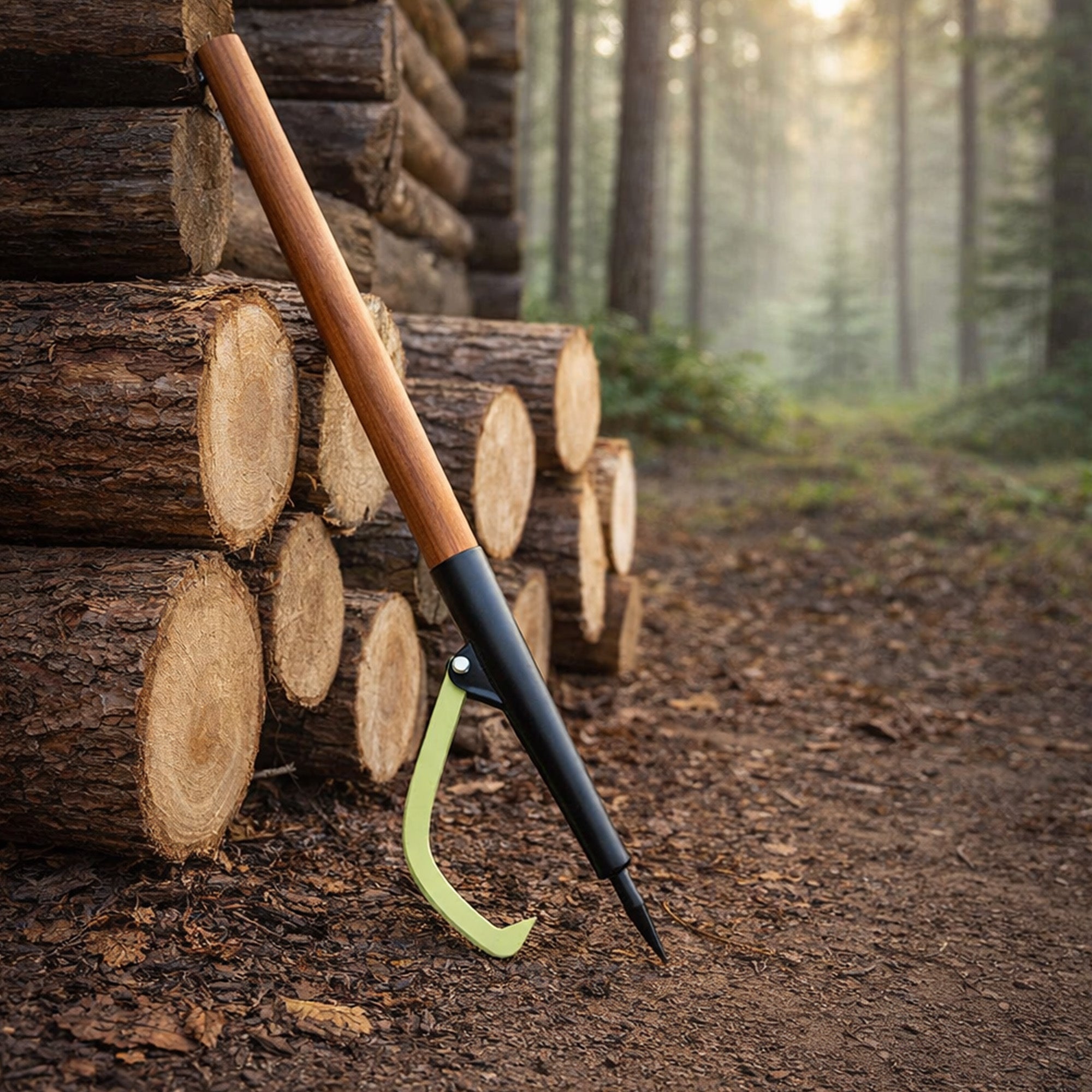 Timber Tuff TMW-01 4 Foot Wood Handle Logging Forestry Log Rolling Peavey Hook