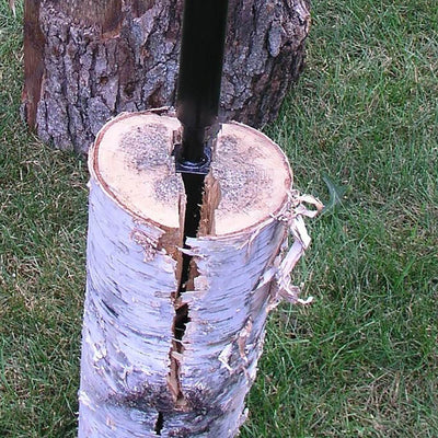 Timber Tuff TMW-11 Manual Slide Wedge Hammer Wood Log Steel Splitter Tool, Green