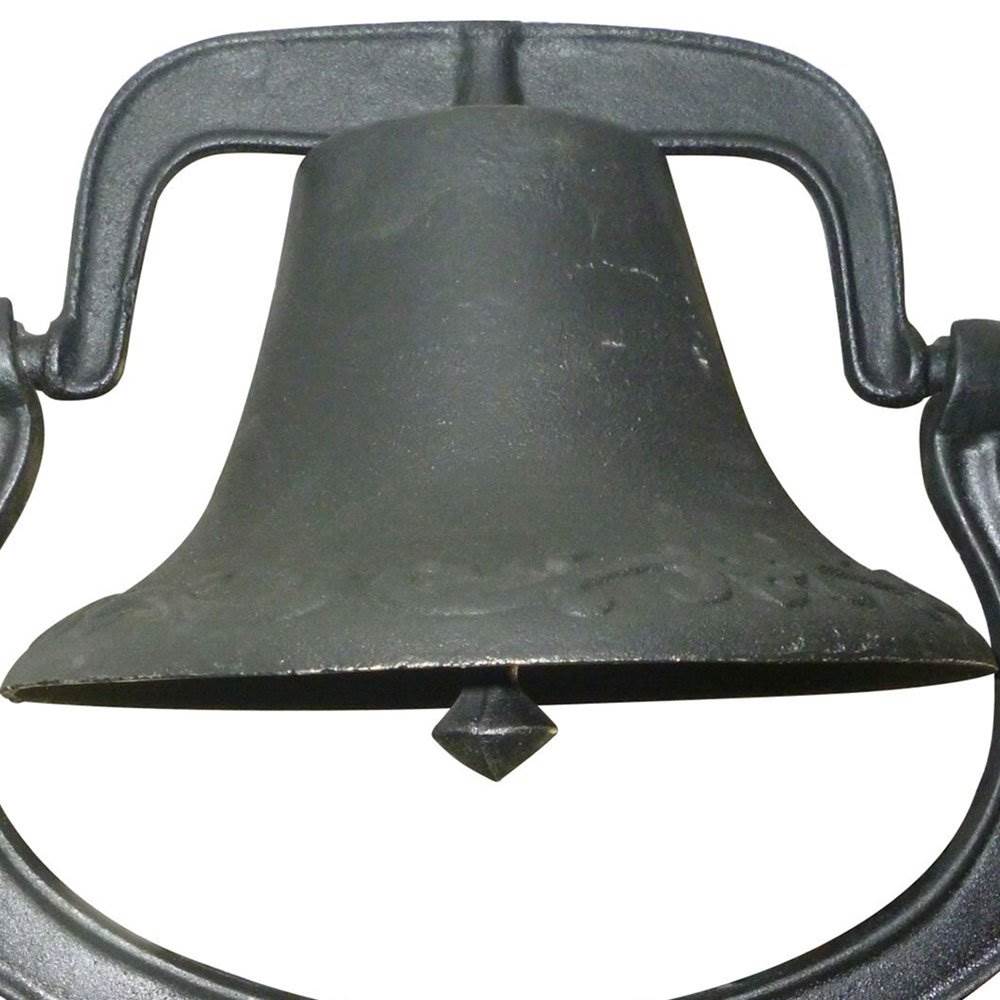 Yard Tuff YTF-22LB Large Decorative Cast Iron Metal Farm Dinner Bell (Open Box)