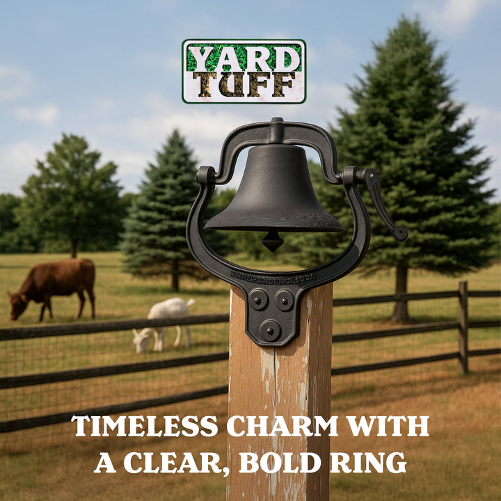 Yard Tuff YTF-22LB Large Decorative Collectible Cast Iron Metal Farm Dinner Bell