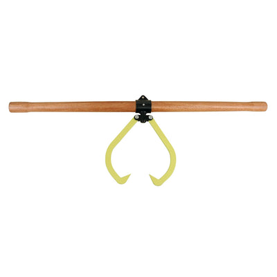 Timber Tuff 4 Foot Wood Handle 2 Person Logging Firewood Grapple Log Carrier - VMInnovations