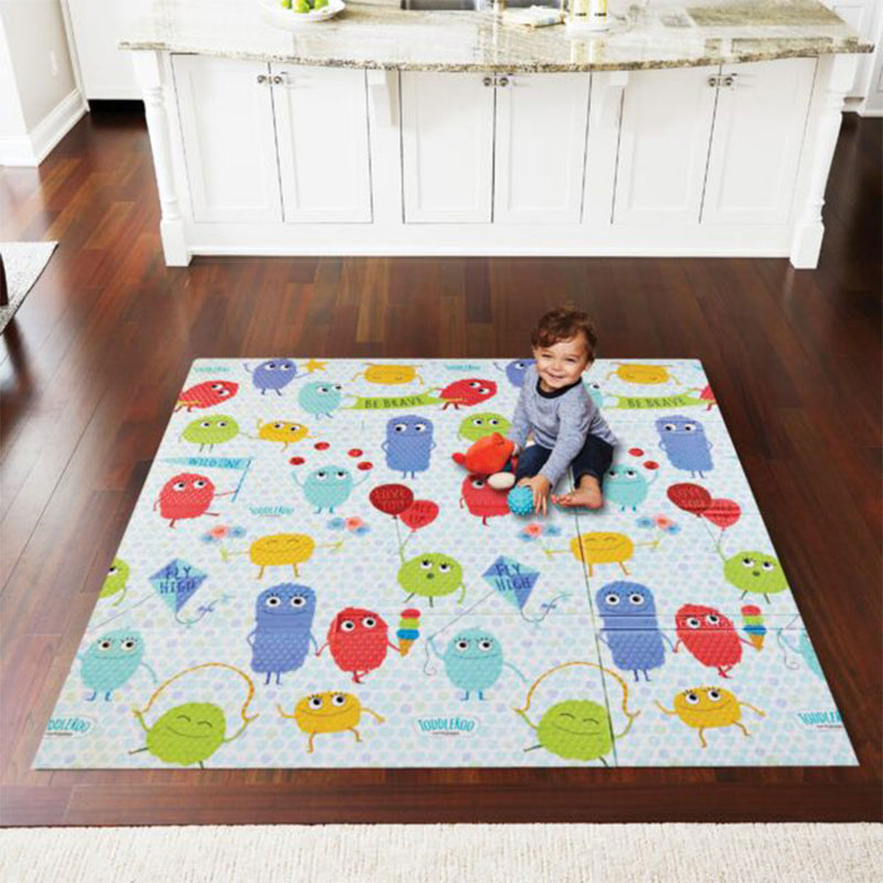 Toddleroo by North States 71 Inch Superyard Folding Friends Play Mat (Open Box)