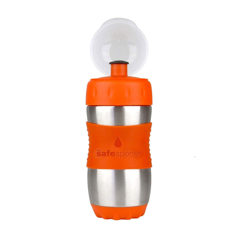 Kid Basix Safe Sporter 12 Ounce Reusable Stainless Steel Water Bottle, Orange