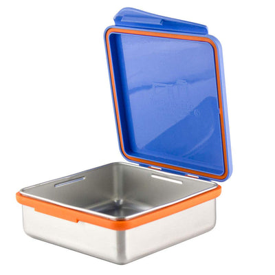 Kid Basix 894148002794 Safe Snacker 23 Ounce Stainless Steel Lunch Box, Blue