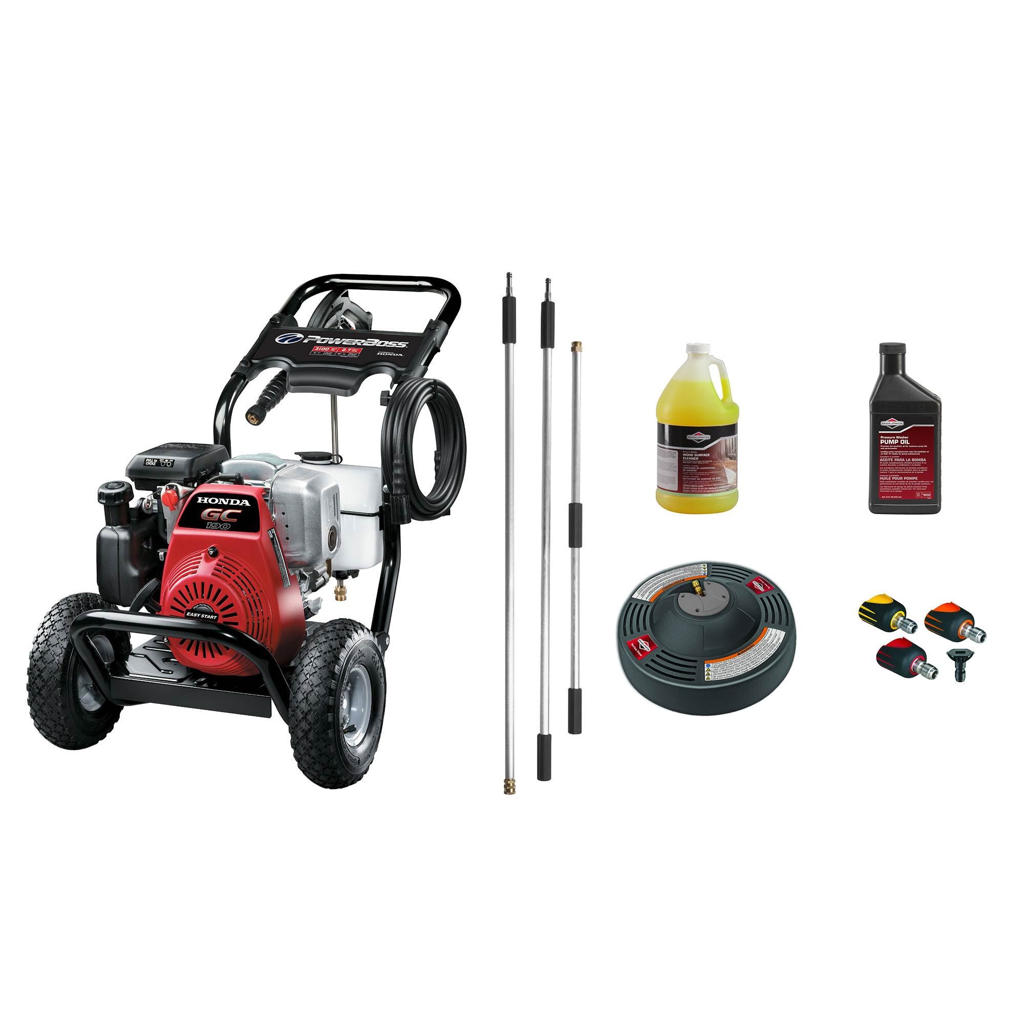 PowerBoss Briggs & Stratton Gas Pressure Washer w/ Complete Cleaning & Parts Kit - VMInnovations