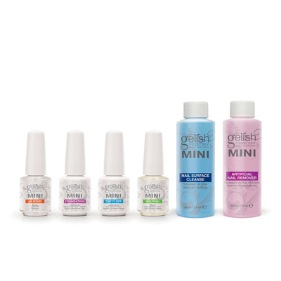 Gelish Mini Basix Gel Easy Soak Off LED Lamp Nail Polish Kit w/ Color Set, 15 mL