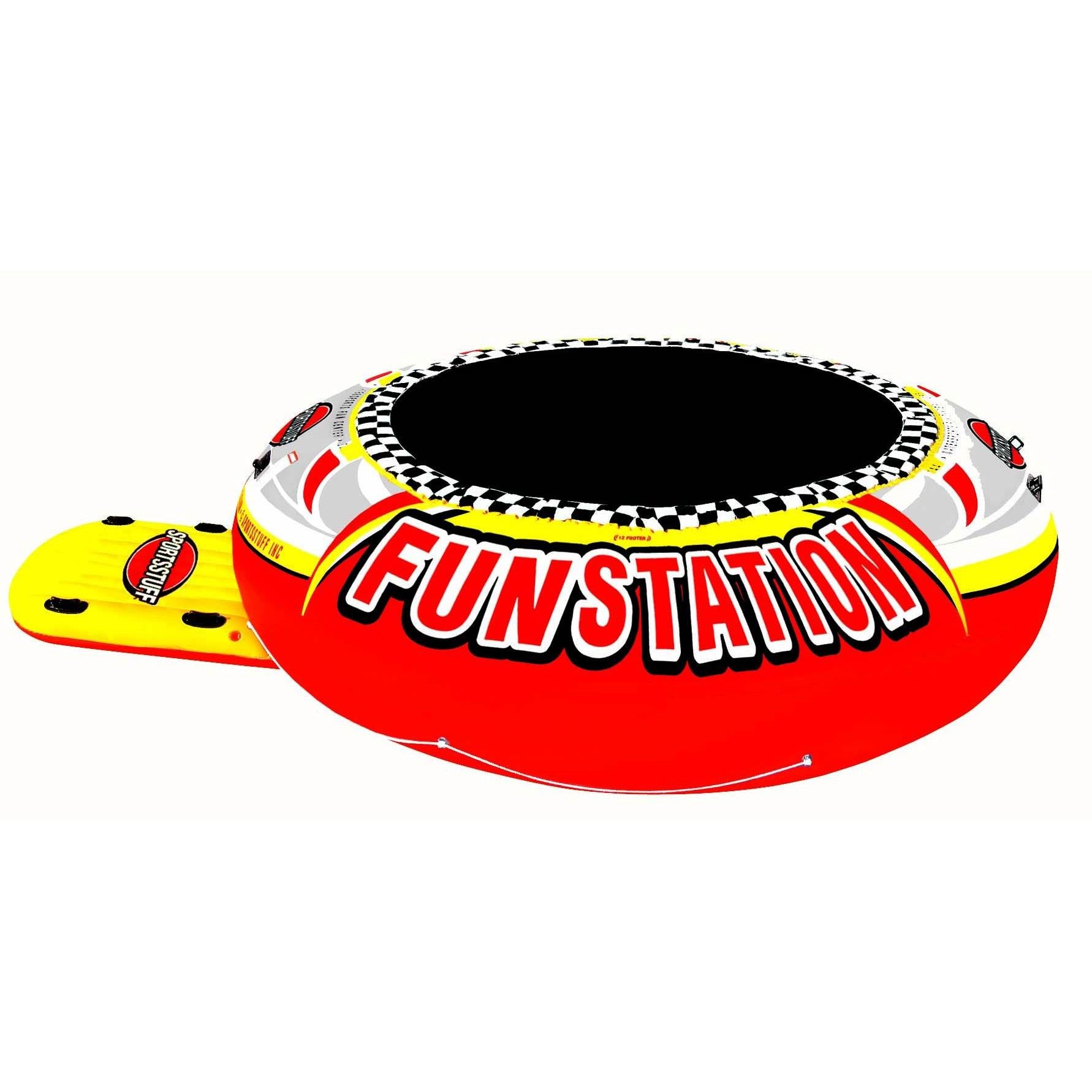 Sportsstuff Funstation 10' PVC Inflatable Water Trampoline Kids Jump Bouncer - VMInnovations