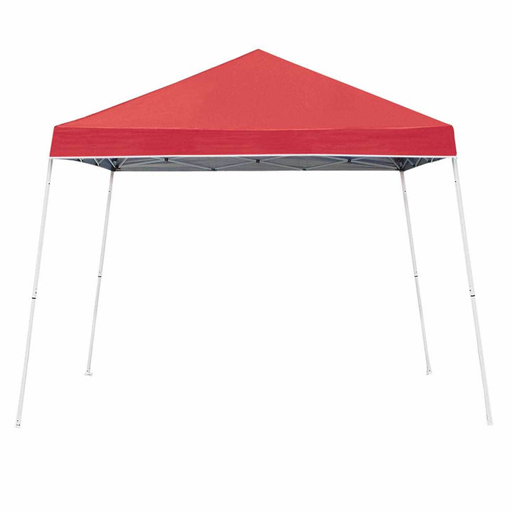 Z-Shade 10x10 Ft Push Button Angled Leg Instant Shade Canopy Tent Red (Open Box)