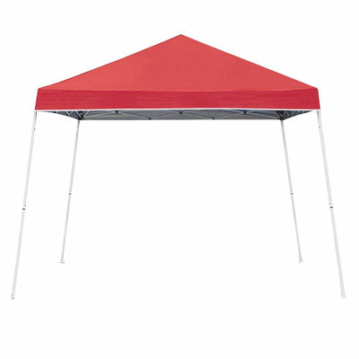 Z-Shade 10 x 10 Foot Angled Leg Instant Shade Canopy Tent Portable Shelter, Red