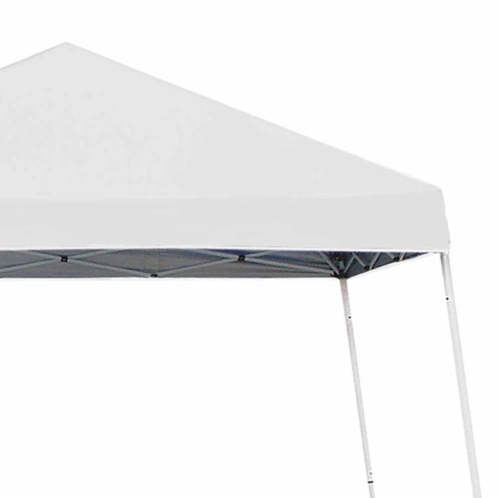 Z-Shade 10 x 10 Foot Pop Up Canopy Tent, White & Leg Wrap Weight Bags, Set of 4