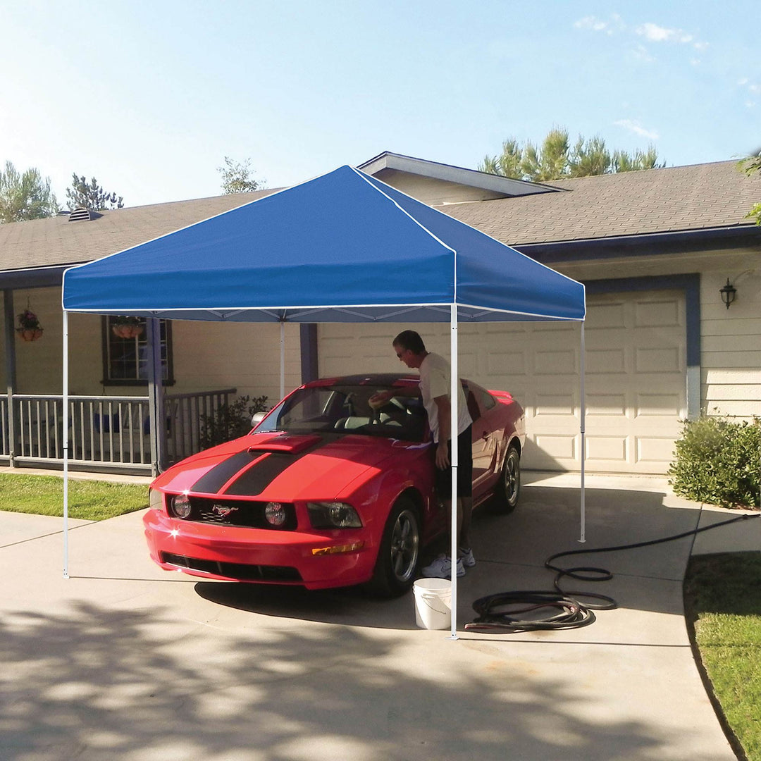 Z-Shade 10 x 10 Foot Everest Instant Canopy Camping Patio Shelter, Blue (Used)