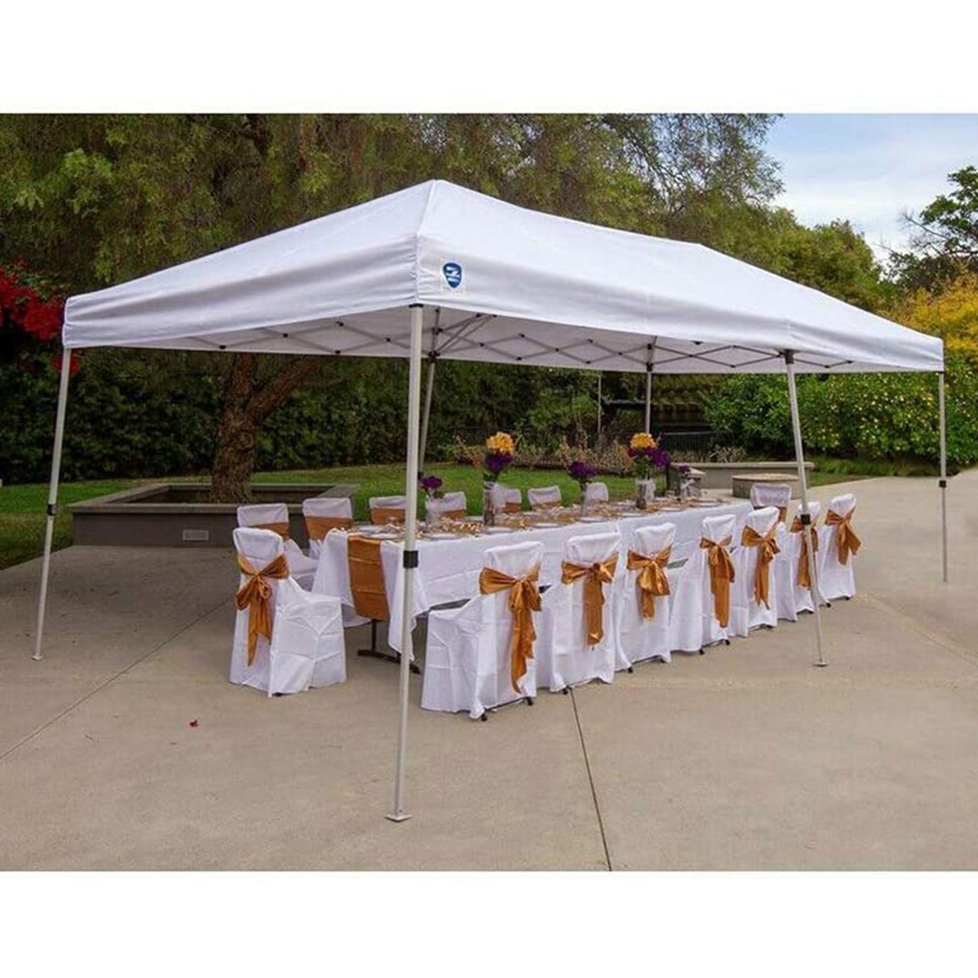 Z-Shade 20x10 Ft Everest Instant Canopy Camping Patio Shelter, White (Open Box) - VMInnovations