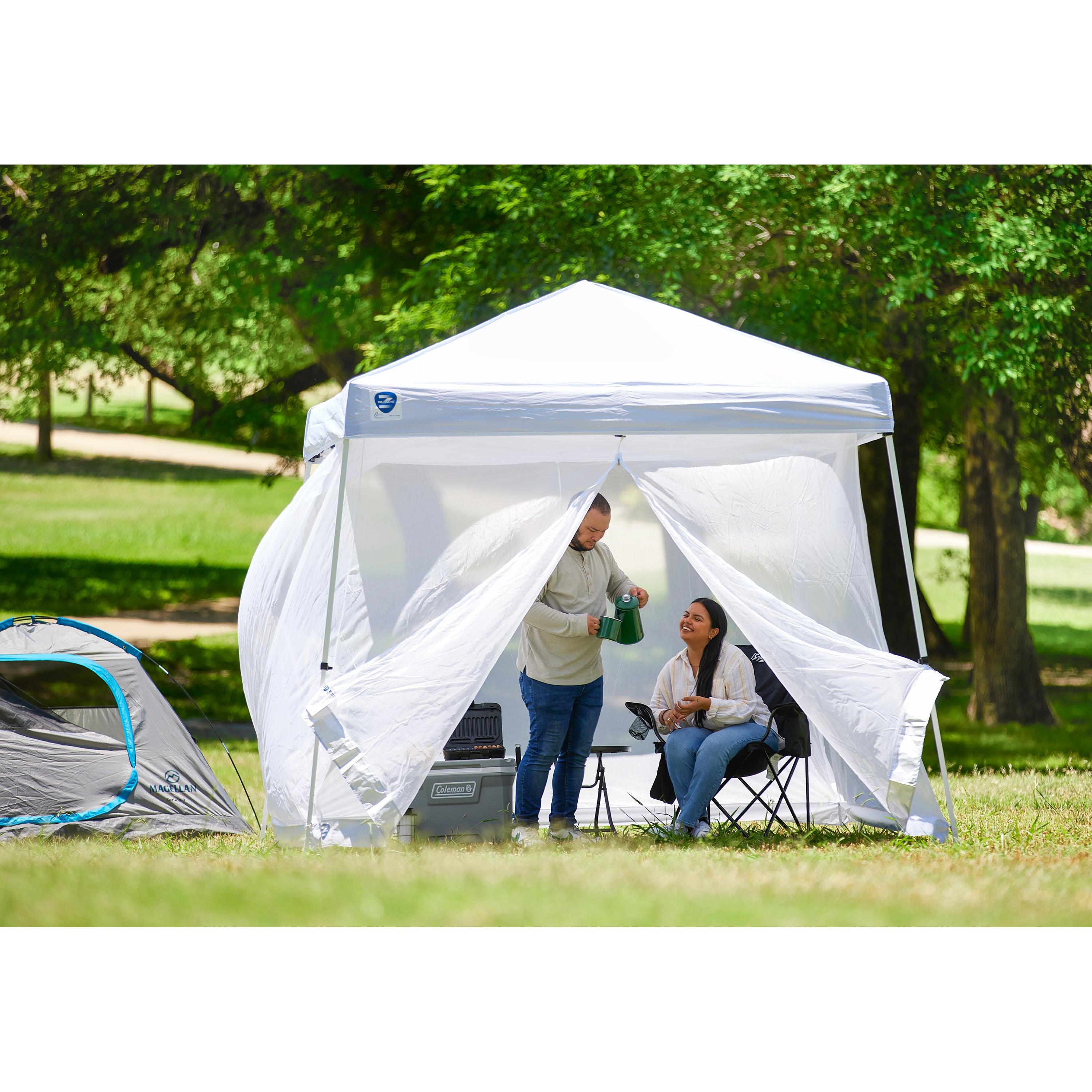 Z-Shade 10' Angled Leg Screenroom Shelter, Blue (Screen Only) (Open Box)(2 Pack) - VMInnovations
