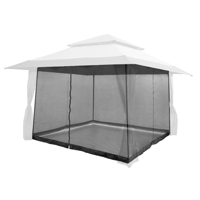 Z-Shade 10' x 10' Screenroom Shade Attachment for 13' x 13' Gazebo Tent, Black