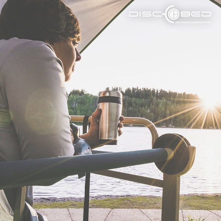 Disc-O-Bed Large Cam-O-Bunk Bunked Double Cot w/ Organizers, Navy Blue (Used)