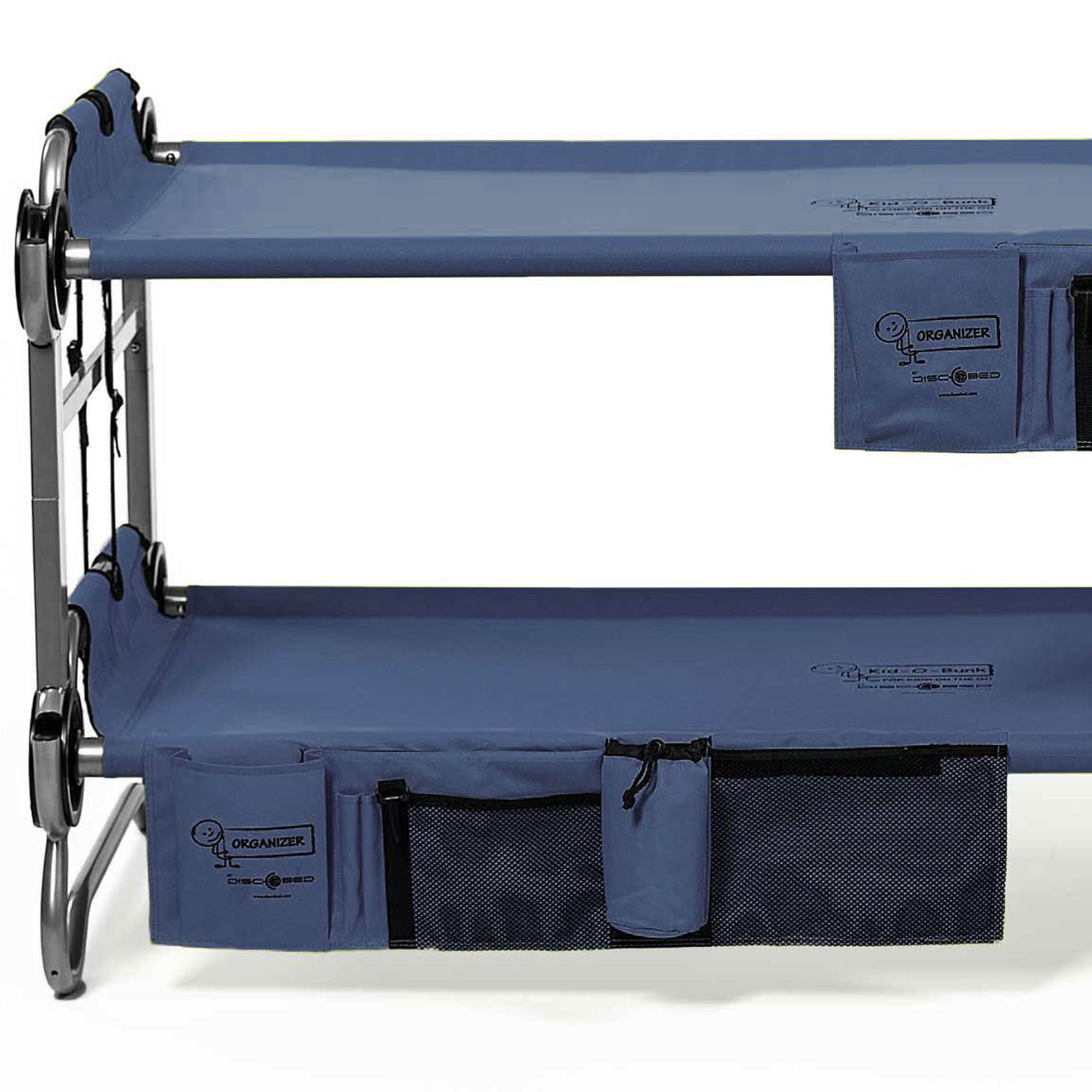 Disc-O-Bed XL Cam-O-Bunk and Youth Kid-O-Bunk Benchable Double Cot (2 Pack)